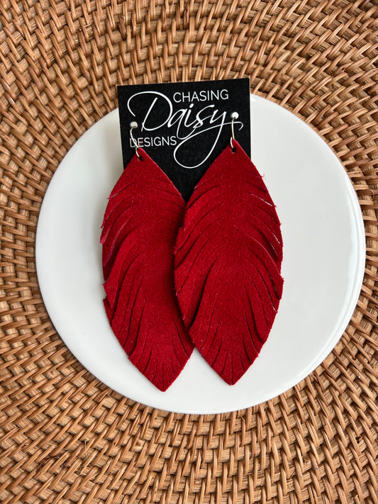 XL Red Feather Fringe